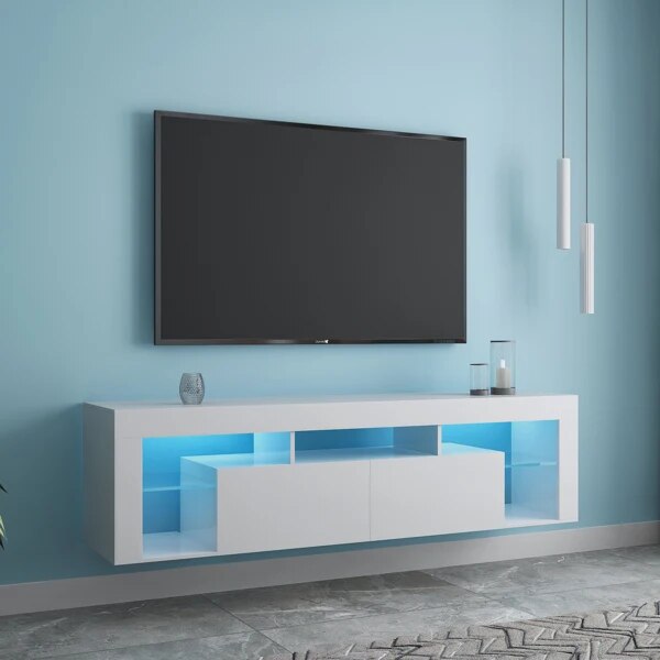 LED Wall Mounted Floating TV Cabinet