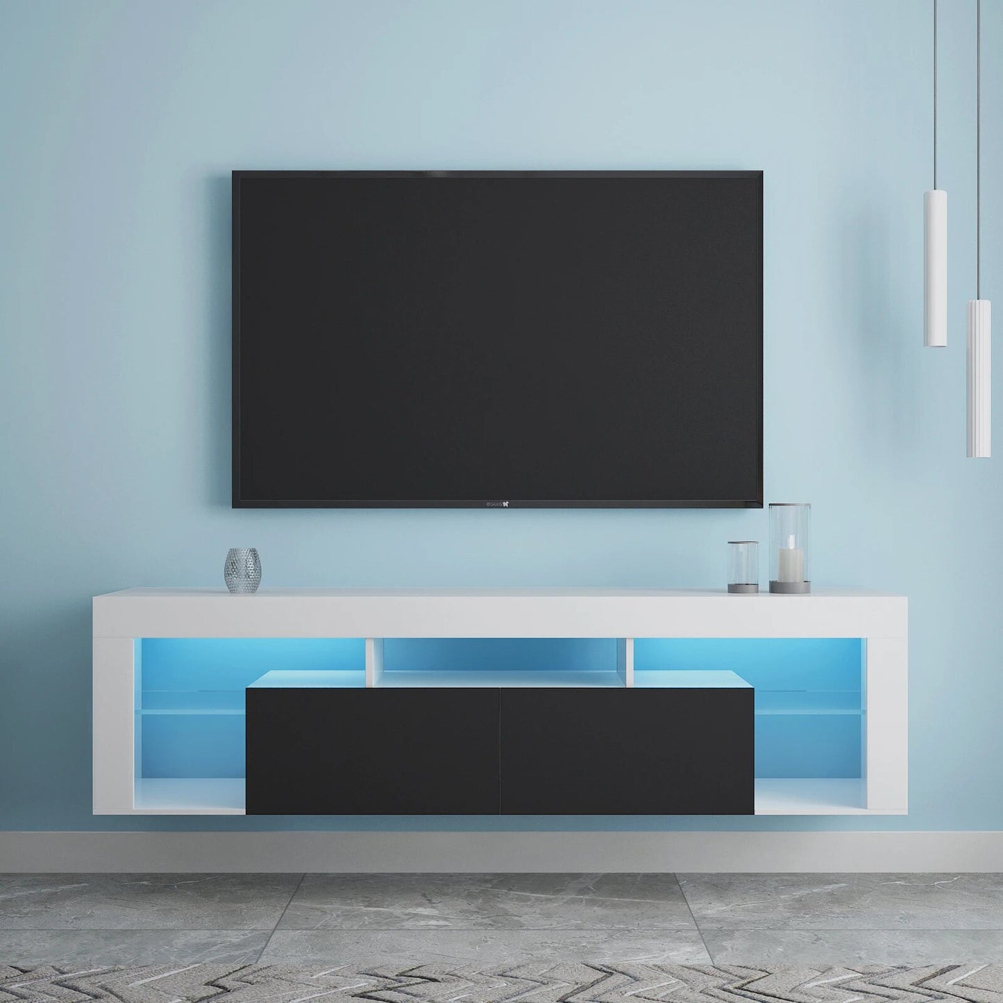 LED Wall Mounted Floating TV Cabinet