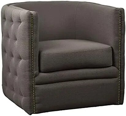 Metal Base Fabric Swivel Chair