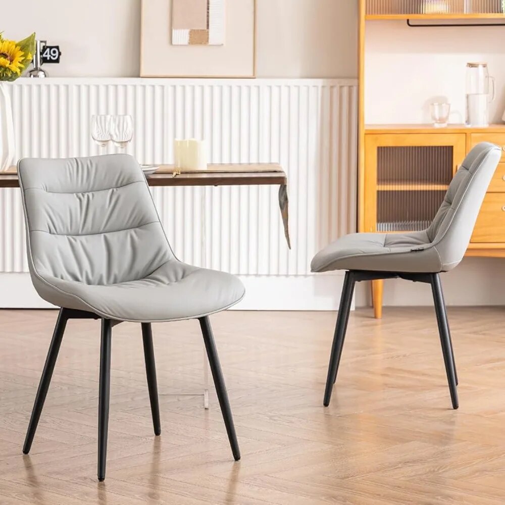 2PCS Faux Leather Dining Chair Set