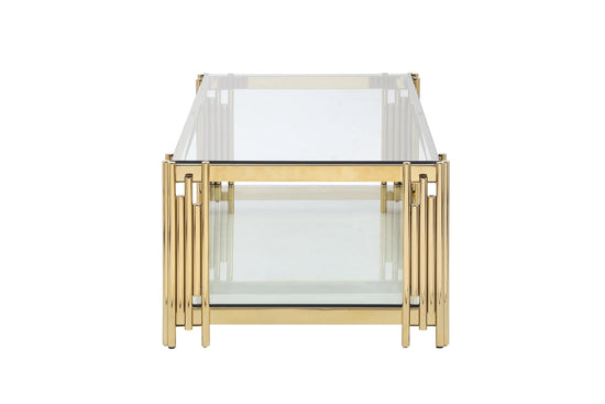 Glass Top Rectangular Coffee Table