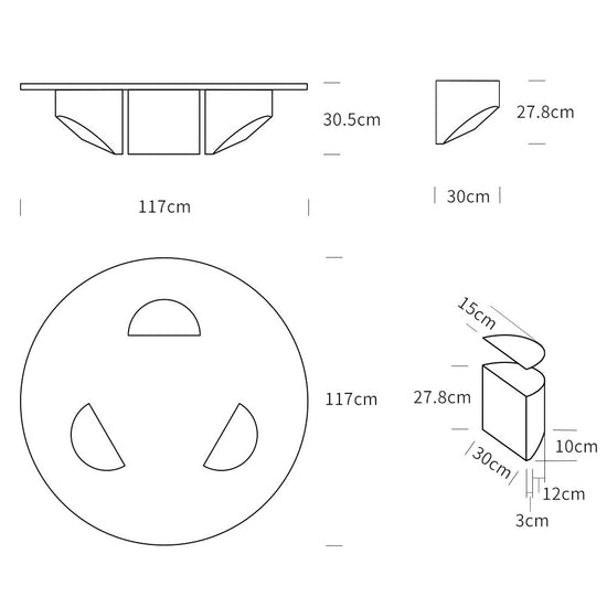 Round Polished Glass Coffee Table