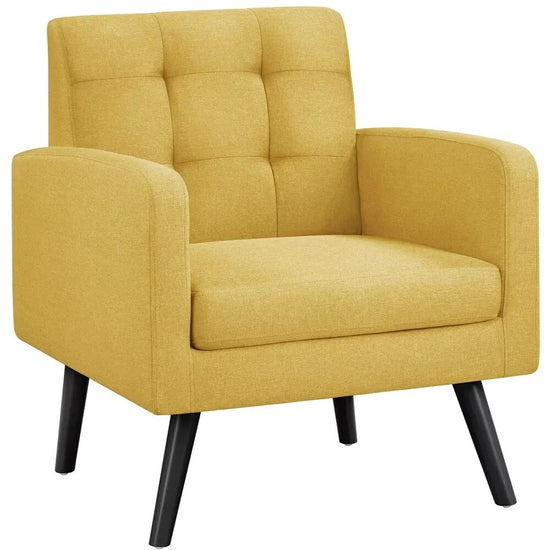 Modern Yellow Accent Armchair