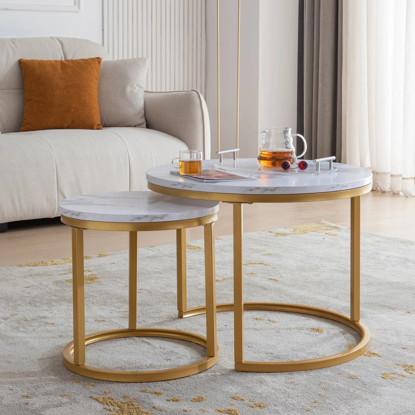 Modern Round Nesting Coffee Table