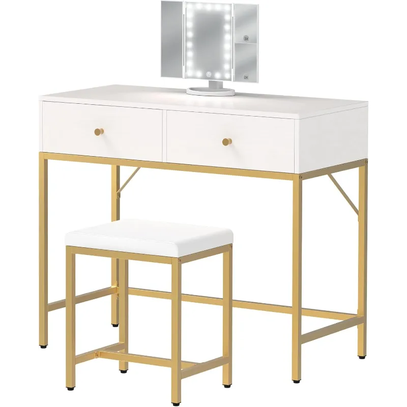 Makeup Vanity Desk with Stool