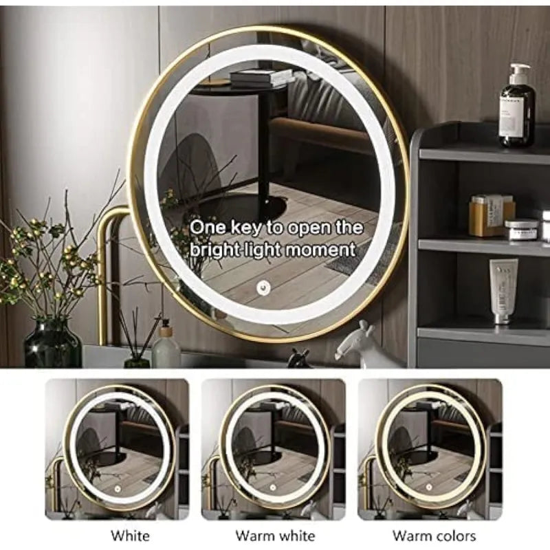 Vanity Dresser Set with Dimming Mirror