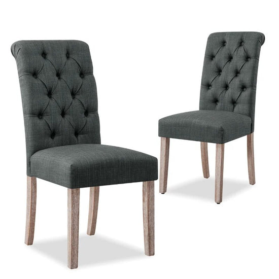 2PCS Fabric Dining Chairs Set