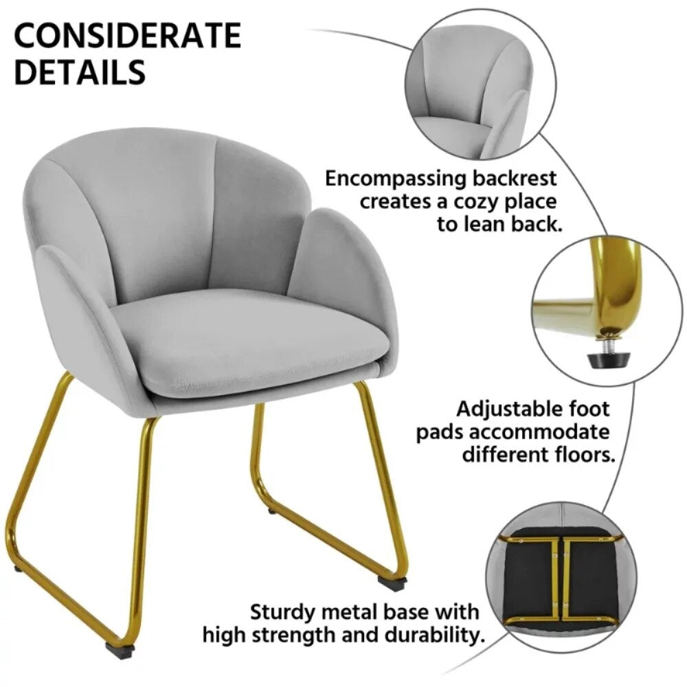 Modern Velvet Accent Armchair