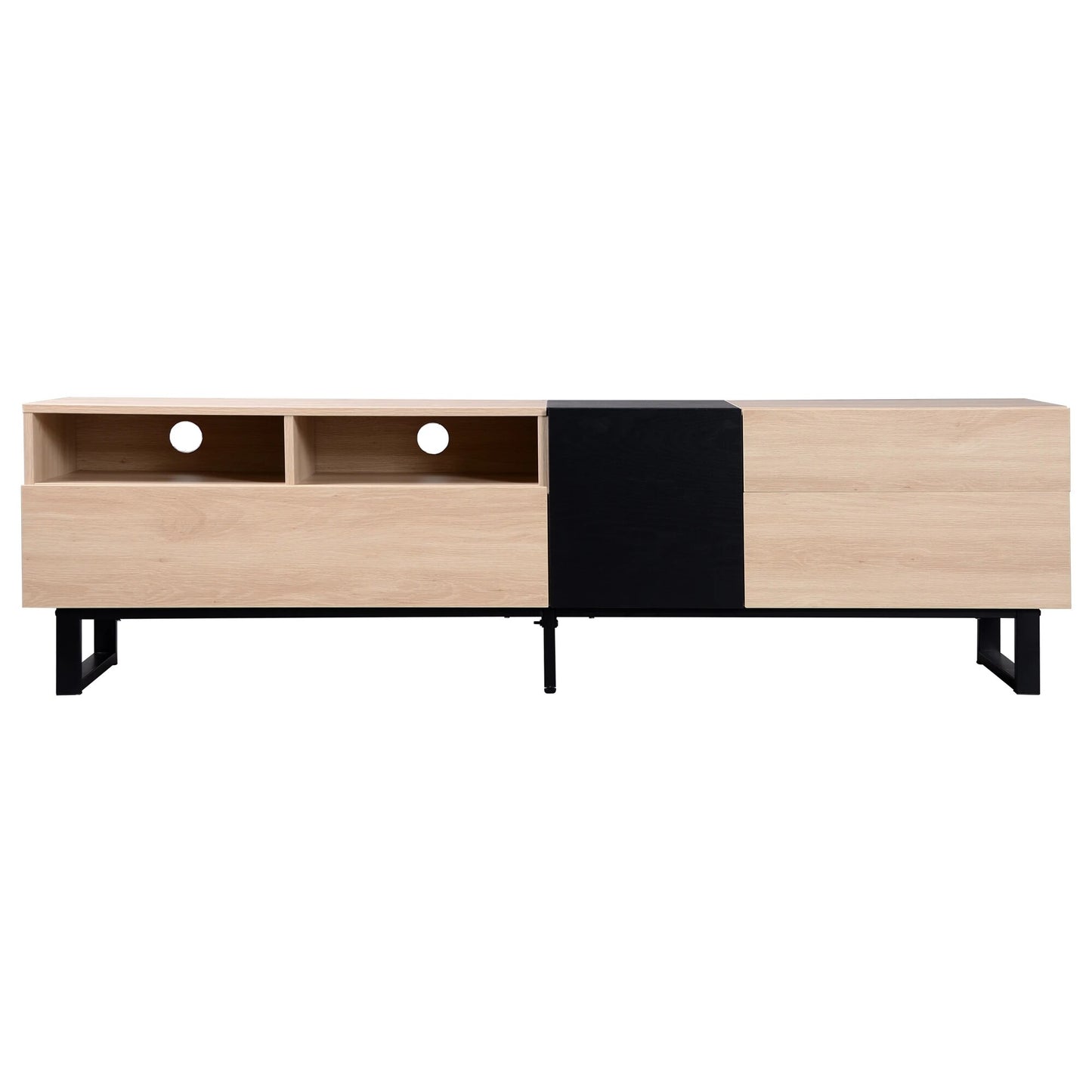 Double Storage TV Stand Console Table