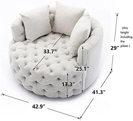 Round Barrel Modern Lounge Chair