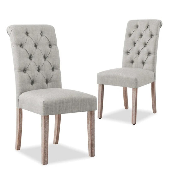 2PCS Fabric Dining Chairs Set