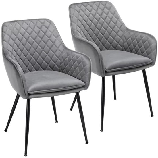 Modern Upholstered Fabric Dining Chair Set