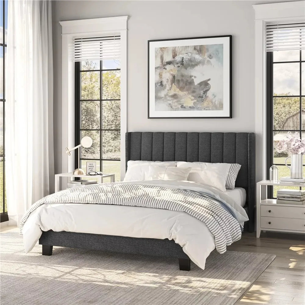 Dark Grey Queen Bed Frame