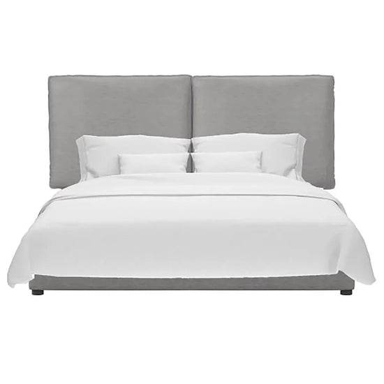 Grey Upholstered Queen Bed Frame