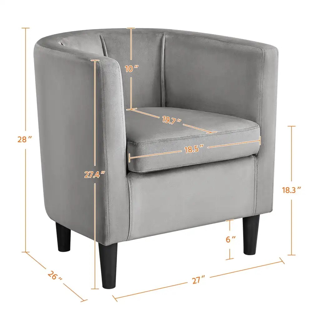 Contemporary Barrel Accent Arm Chair