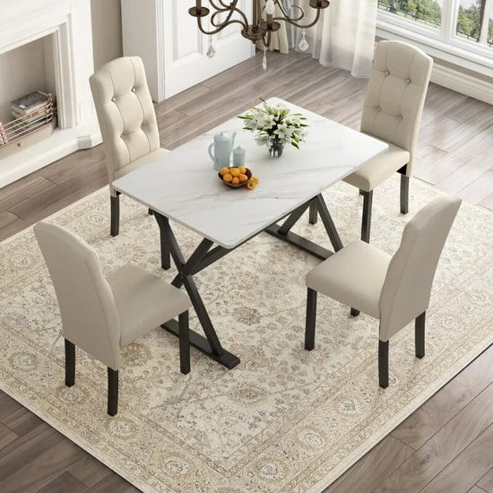 Marble Top Dining Table