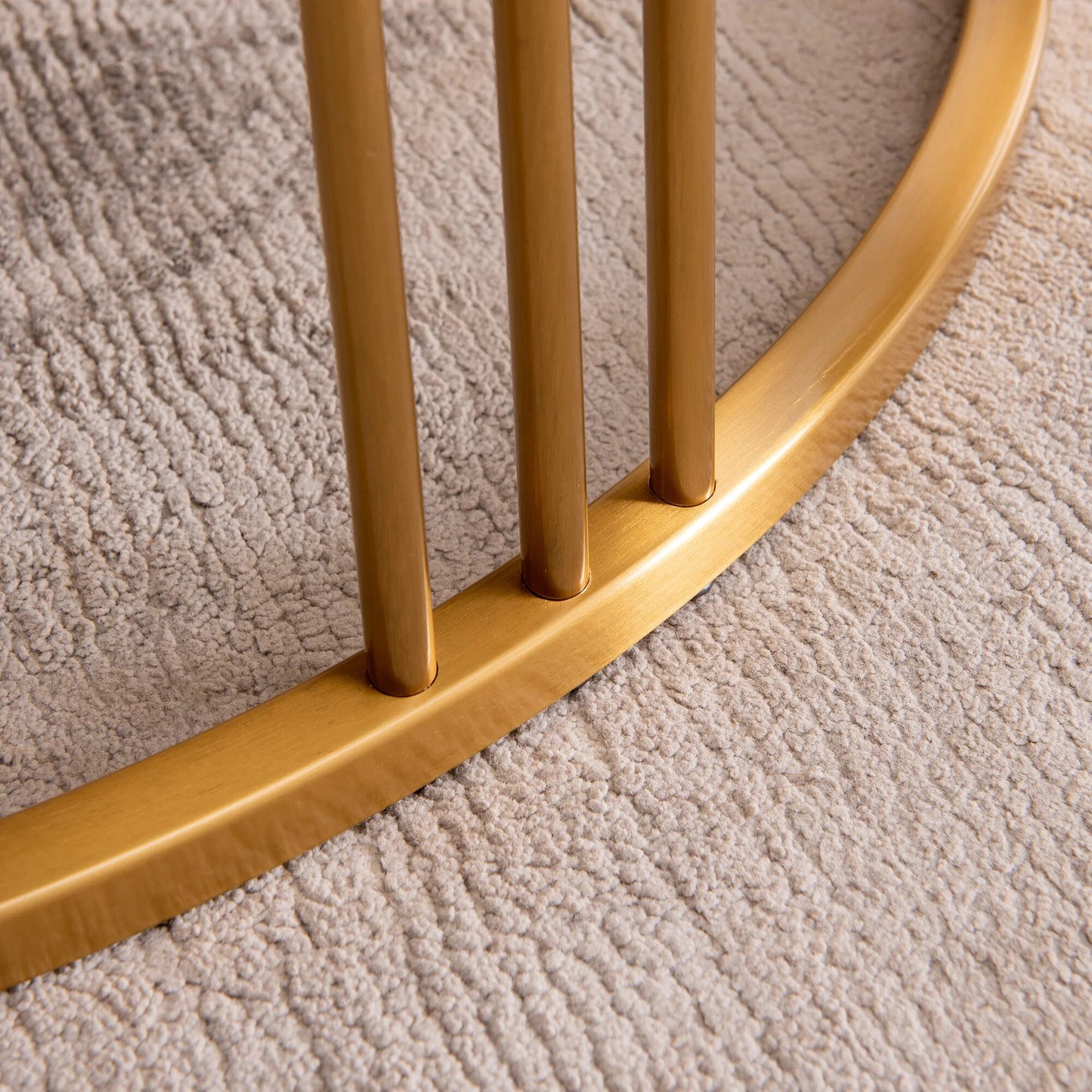 Marble Top White & Gold Round Coffee Table