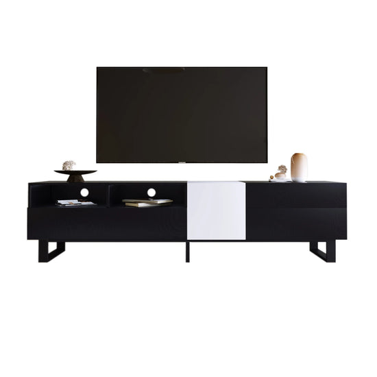 Double Storage TV Stand Console Table