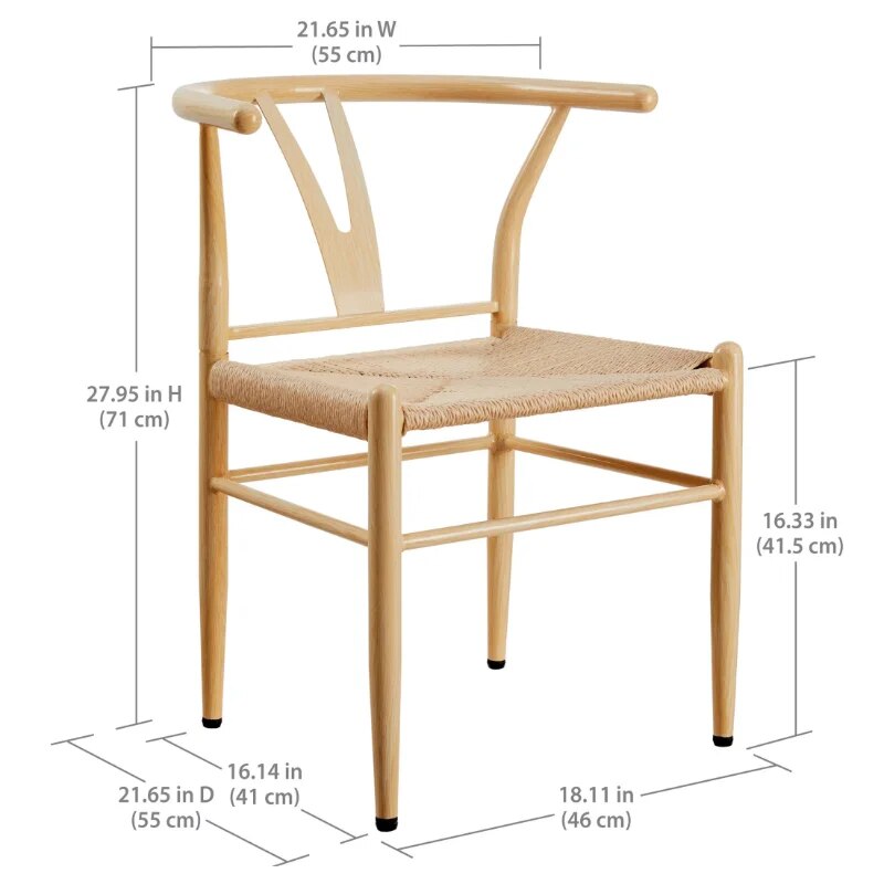 2PCS Wishbone Dining Chair Set