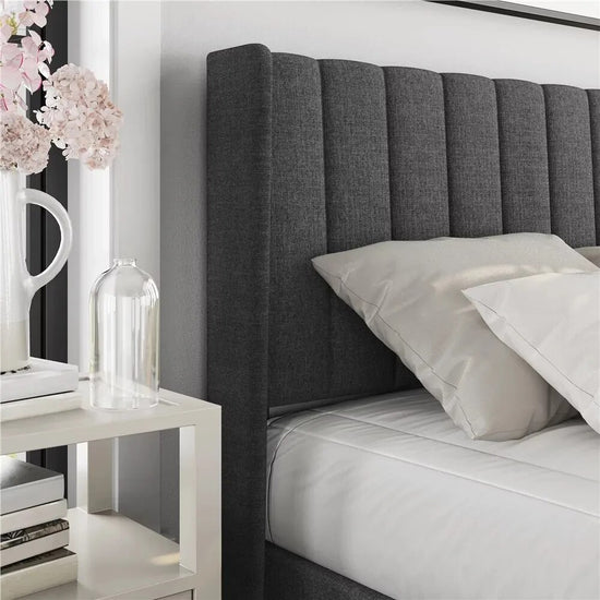 Dark Grey Queen Bed Frame