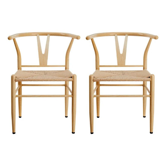 2PCS Wishbone Dining Chair Set