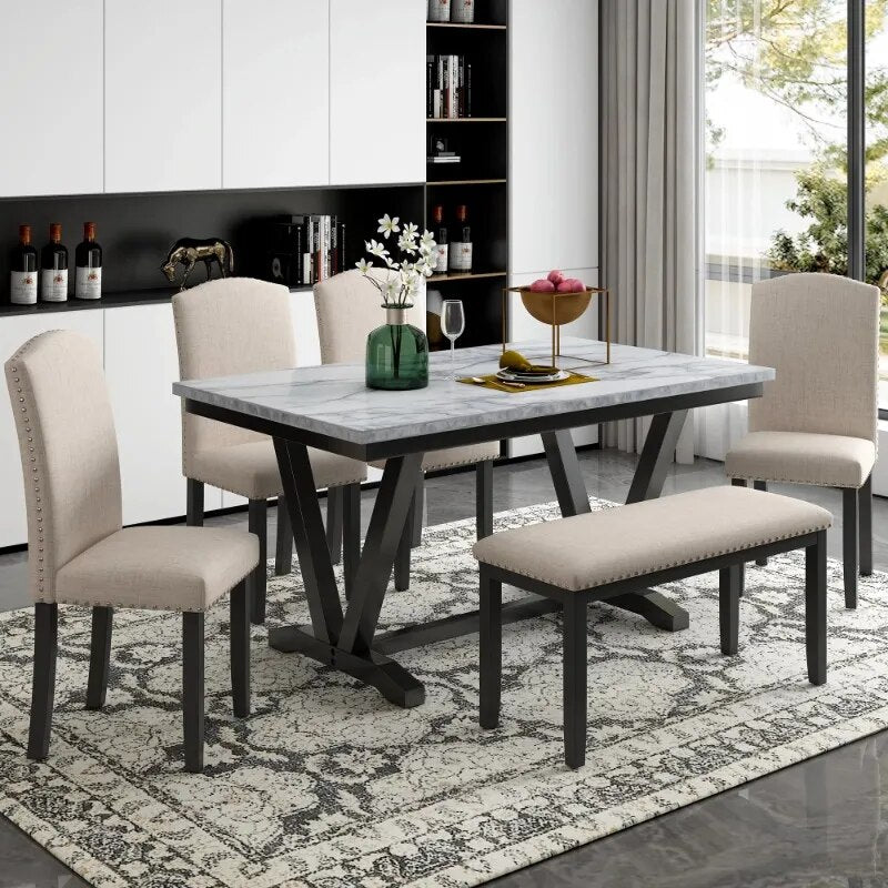 6 PCS Dining Table