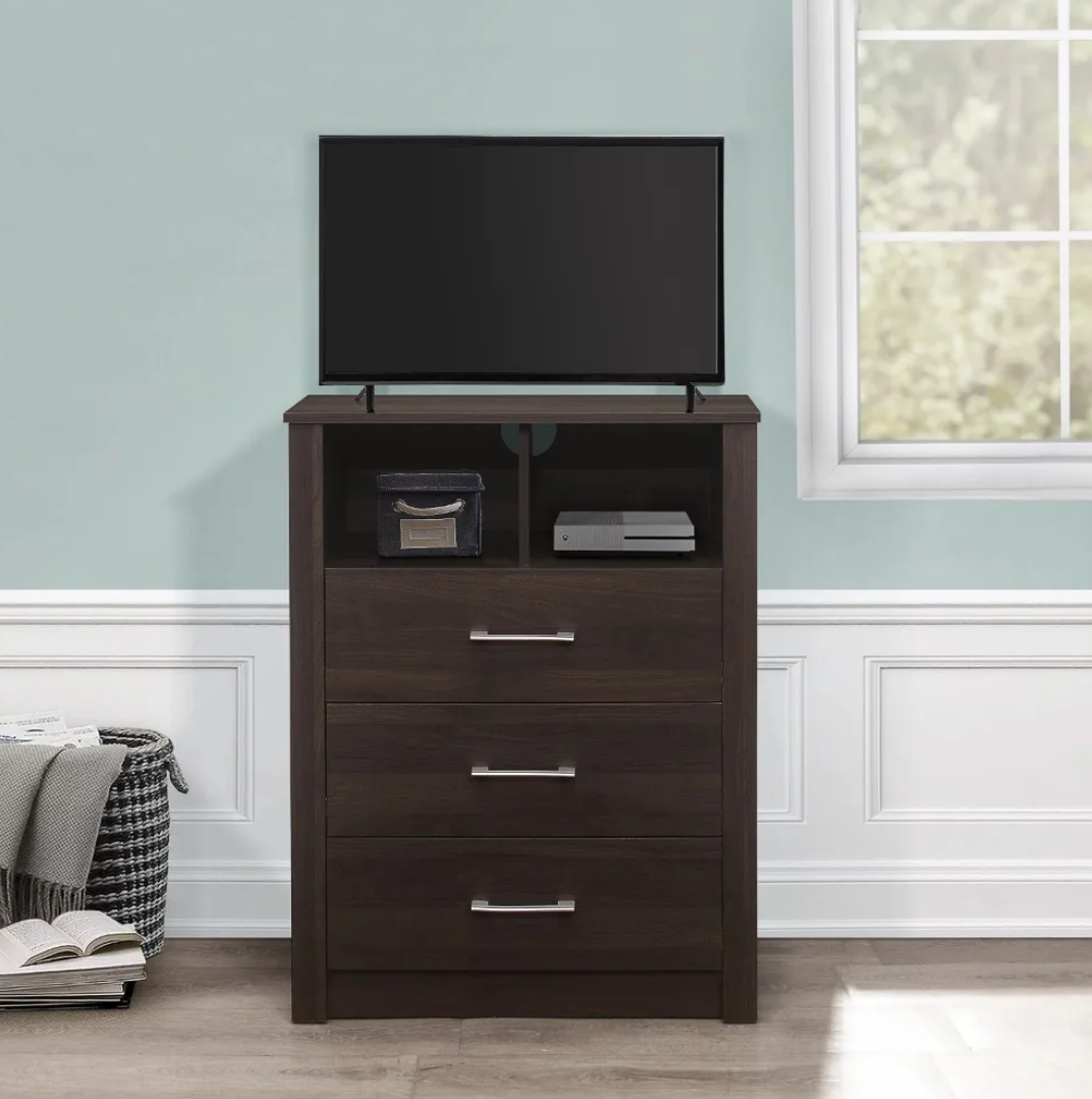 3-Drawer Dresser with Shelf