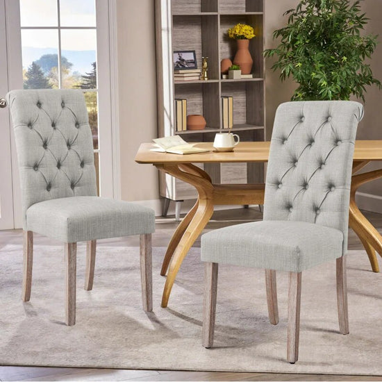 2PCS Fabric Dining Chairs Set