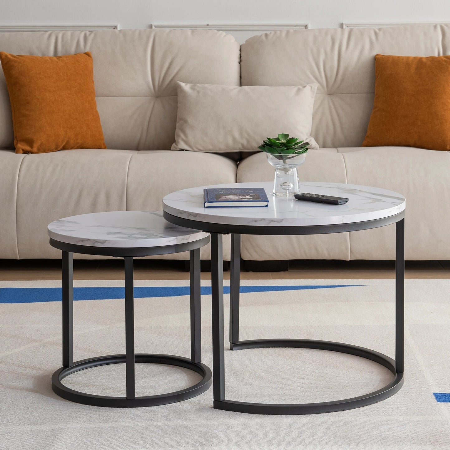 Modern Round Nesting Coffee Table