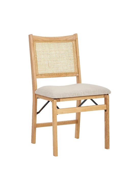 Rattan Back Folding Dining Chair Set