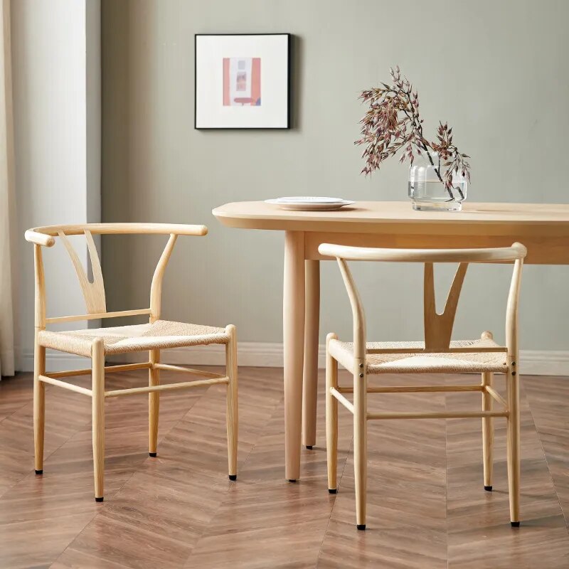 2PCS Wishbone Dining Chair Set