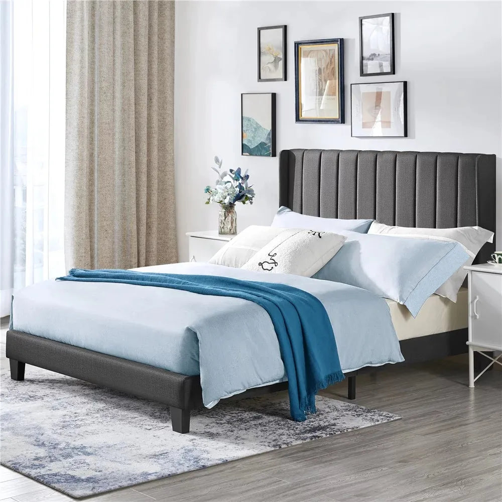 Dark Grey Queen Bed Frame