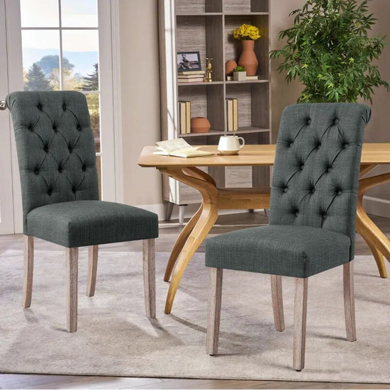 2PCS Fabric Dining Chairs Set